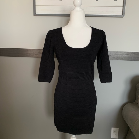 Mango Dresses & Skirts - MNG BASICS fitted ribbed 3/4raglan sleeve bodycon